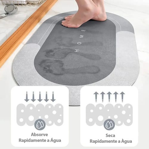 Alfombra Para Baño Ultra Absorbente Antideslizante Ovalada - Imagen 3