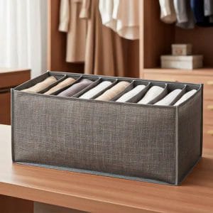 Organizador Ropa 9 Divisores Organizador Plegable Ropa Caja Gris Oscuro Okshop Organizador Armario Caja Organizadora Plegable De Tela Gris Oscuro Separadores De Cajones De Tela