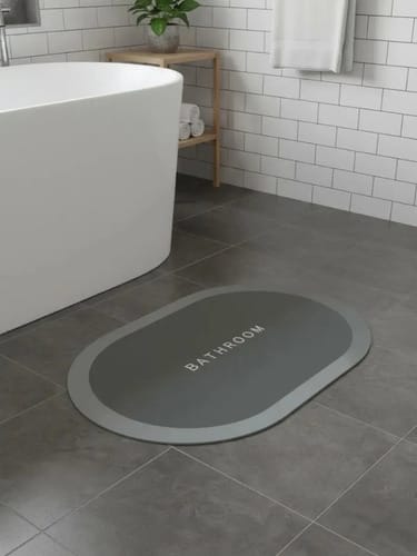 Alfombra Para Baño Ultra Absorbente Antideslizante Ovalada - Imagen 8