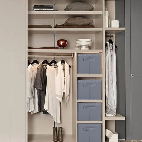 Pack X6 Organizador De Ropa 9 Divisores Interior Ropa Gris - Imagen 10