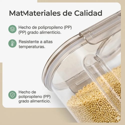 Contenedor De Alimentos Granos 1,5 L Hermético Y Práctico - Imagen 7
