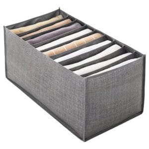 Organizador Para Ropa Camisas Pantalones 9 Divisiones Color Gris