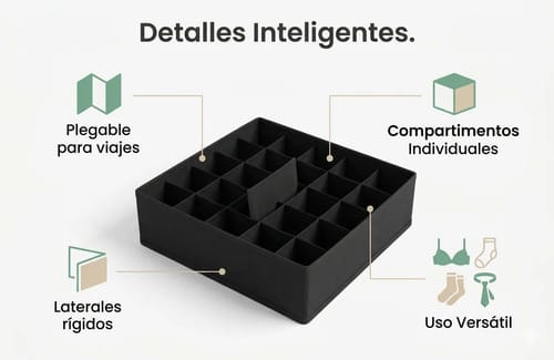 Organizador De Ropa Interior Divisor Cajones Set De 4 Piezas - Imagen 9