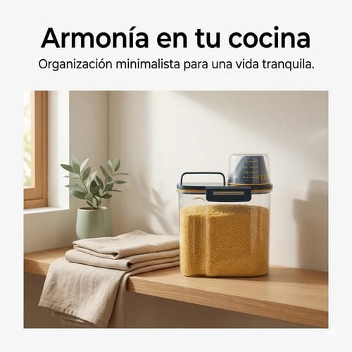 Contenedor De Alimentos Granos 1,5 L Hermético Y Práctico - Imagen 2