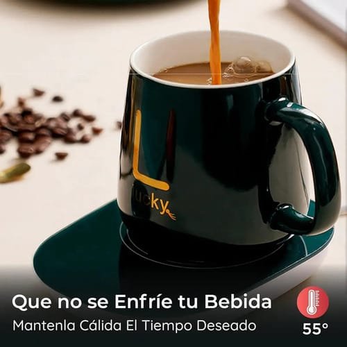 Taza Ceramica Con Base Calentadora Para Cafe Liquidos 220v - Imagen 2