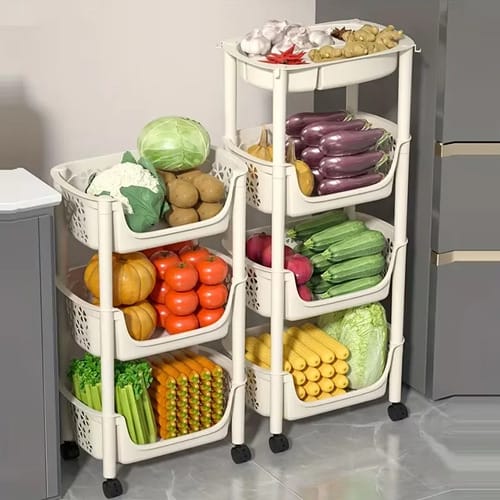 Carrito Organizador 3 Estantes Plástico Multiusos Con Ruedas - Imagen 6
