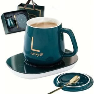 Taza Ceramica Con Base Calentadora Para Cafe Liquidos 220v