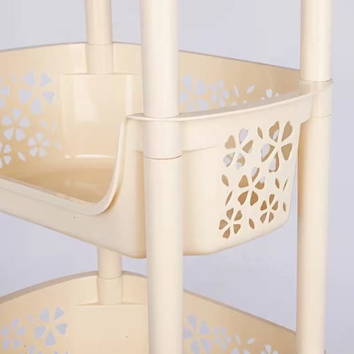 Carrito Organizador 3 Estantes Plástico Multiusos Con Ruedas - Imagen 8