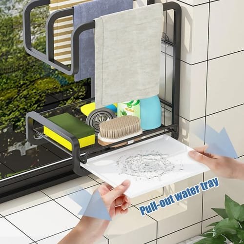 Organizador Fregadero Cocina Soporte Esponja Repasadores - Imagen 7