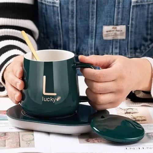 Taza Ceramica Con Base Calentadora Para Cafe Liquidos 220v - Imagen 6