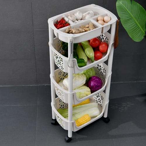 Carrito Organizador 3 Estantes Plástico Multiusos Con Ruedas - Imagen 10