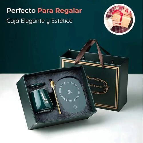 Taza Ceramica Con Base Calentadora Para Cafe Liquidos 220v - Imagen 8
