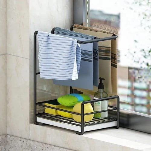 Organizador Fregadero Cocina Soporte Esponja Repasadores - Imagen 2