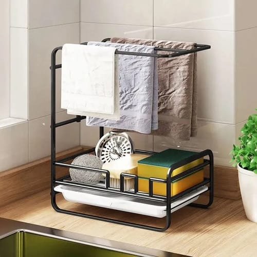 Organizador Fregadero Cocina Soporte Esponja Repasadores - Imagen 9