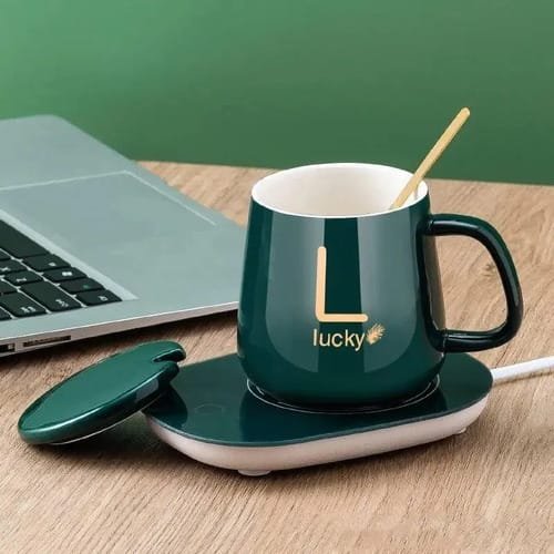 Taza Ceramica Con Base Calentadora Para Cafe Liquidos 220v - Imagen 5