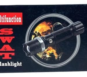 Linterna Táctica Recargable Led Swat Negro 3000 Lm Camping Tiro Blanco