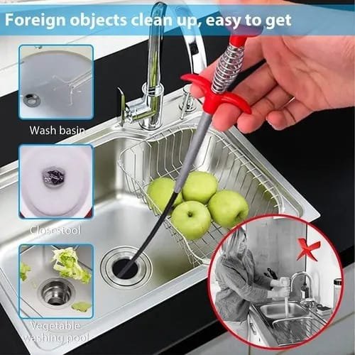 Limpiador De Tuberías Flexible 60 Cm Fácil De Usar - Imagen 4