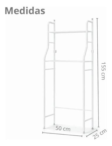 Mueble organizador de baño Youhome 251102 de metal - 50cm x 1.55m x 25cm - Imagen 11