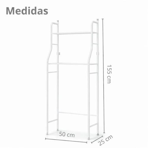 Mueble organizador de baño Youhome 251102 de metal - 50cm x 1.55m x 25cm - Imagen 9