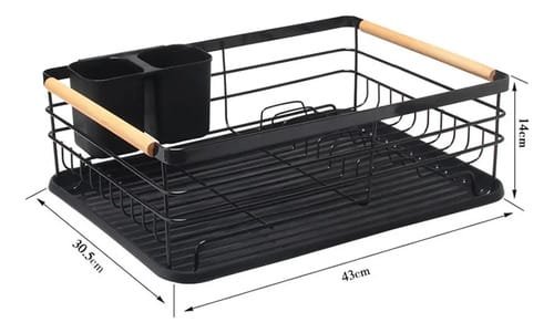 Escurridor de platos Global Sanitarios Bambú AWK131N de acero inoxidable pintado - Imagen 2