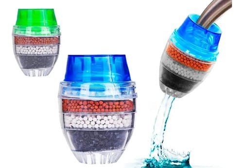 Filtro Purificador De Agua Canilla Carbon Descartable Cocina Color Transparente