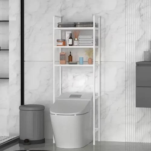 Mueble organizador de baño Veoquiero Organizador de baño 3 niveles de aluminio - 47cm x 1.55cm x 25cm - Imagen 12