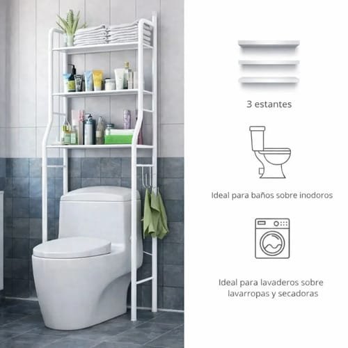Mueble organizador de baño Youhome 251102 de metal - 50cm x 1.55m x 25cm - Imagen 7