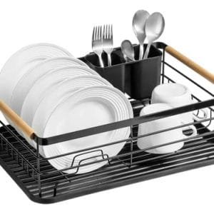 Escurridor de platos Global Sanitarios Bambú AWK131N de acero inoxidable pintado