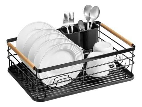 Escurridor de platos Global Sanitarios Bambú AWK131N de acero inoxidable pintado
