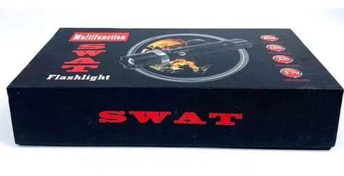 Linterna Táctica Recargable Led Swat Negro 3000 Lm Camping Tiro Blanco - Imagen 5