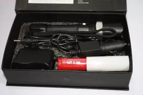Linterna Táctica Recargable Led Swat Negro 3000 Lm Camping Tiro Blanco - Imagen 2
