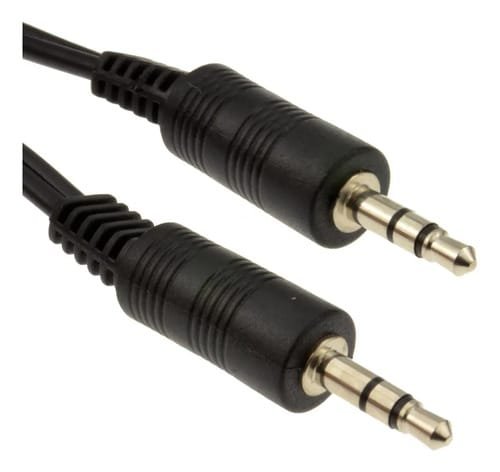 Cable Auxiliar 3.5mm De 1 Jack A 1 Jack Genérica Negro De 1.5m - Imagen 2