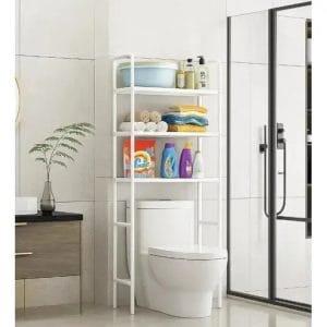 Mueble organizador de baño Veoquiero Organizador de baño 3 niveles de aluminio - 47cm x 1.55cm x 25cm
