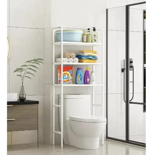 Mueble organizador de baño Veoquiero Organizador de baño 3 niveles de aluminio - 47cm x 1.55cm x 25cm