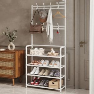 Perchero Zapatero Armario Mueble Organizador 172x60x26 Cm