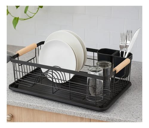 Escurridor de platos Global Sanitarios Bambú AWK139N de acero inoxidable pintado - Imagen 4