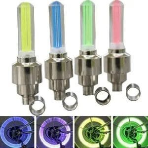 Tapa De Válvula Con Luz Led Para Rueda Bici O Moto Pack X2