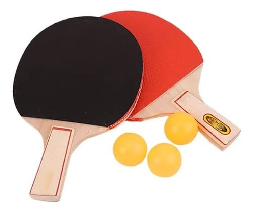 Pack De 2 Paletas De Ping Pong Con 3 Pelotas Niños Y Adultos - Imagen 3