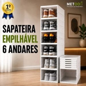 Zapatero Organizador de 6 Niveles zapatera Metoo Metoo Dobrável Vertical