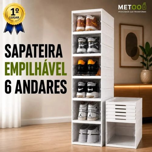 Zapatero Organizador de 6 Niveles zapatera Metoo Metoo Dobrável Vertical