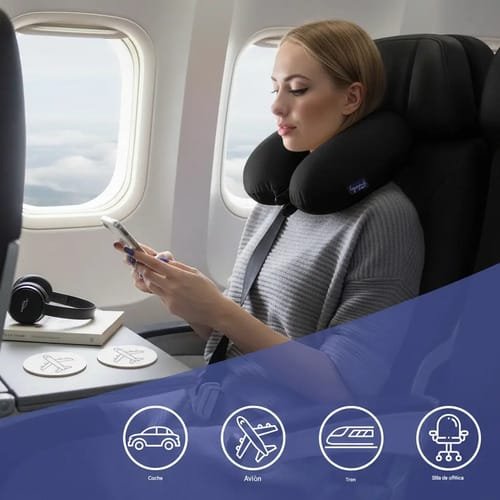 Almohada De Viaje Para Cuello Con Espuma Viscoelástica - Imagen 3