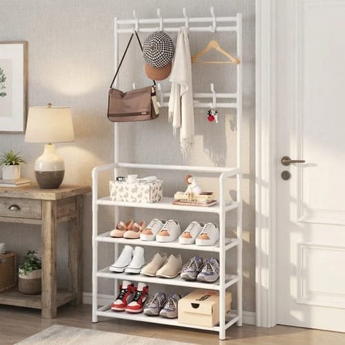 Perchero Zapatero Armario Mueble Organizador 172x60x26 Cm - Imagen 3