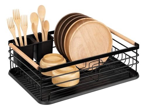 Escurridor de platos Global Sanitarios Bambú AWK131N de acero inoxidable pintado - Imagen 3