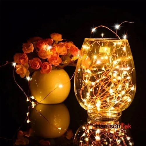 Guirnalda Luciernaga 2m 20 Led Calida A Pila Luz Decoracion - Imagen 5