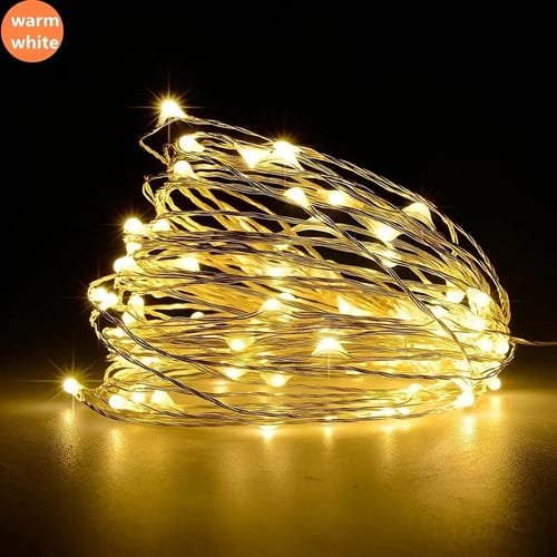 Guirnalda Luciernaga 2m 20 Led Calida A Pila Luz Decoracion - Imagen 3