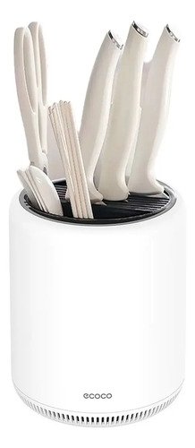 Organizador De Cuchillos Giratorio Portacubiertos Ecoco Blanco - Imagen 10